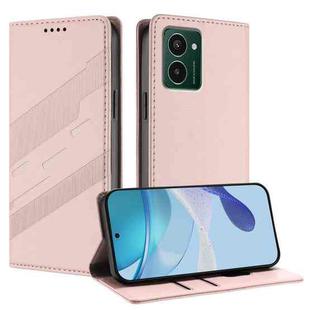 For HMD Pulse Pro Embossed Multi-functional Wallet Retro Leather Phone Case(Pink)