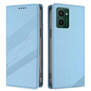 For HMD Pulse Pro Embossed Multi-functional Wallet Retro Leather Phone Case(Light Blue)