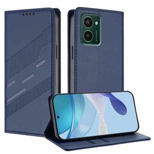 For HMD Pulse Pro Embossed Multi-functional Wallet Retro Leather Phone Case(Dark Blue)