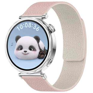 18mm xDfind Flat Head Litchi Texture Magnetic Silicone Watch Band(Pink Sstarlight)