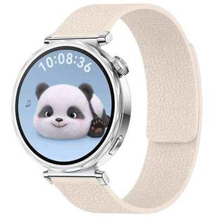 18mm xDfind Flat Head Litchi Texture Magnetic Silicone Watch Band(Starlight)