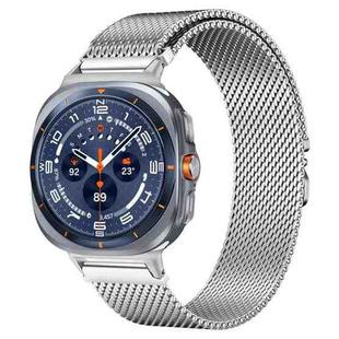 For Samsung Galaxy Watch Ultra / Ultra 2025 xDfind Milanese Parachute Buckle Stainless Steel Watch Band(Silver)