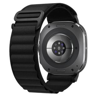 For Samsung Galaxy Watch8 / 8 Classic xDfind Black Buckle Loop Nylon Watch Band(Black)