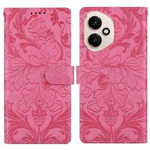For Honor 400 Global 156.5mm Embossed Floral Pattern Leather Phone Case(Rose Red)