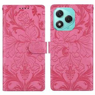 For Honor 400 Lite Global Embossed Floral Pattern Leather Phone Case(Rose Red)