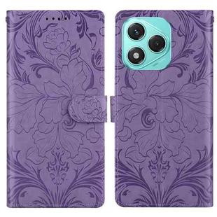 For Honor 400 Lite Global Embossed Floral Pattern Leather Phone Case(Purple)