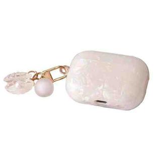 For AirPods Pro 2  Shell Texture Pearl Hanging Buckle Earphone Case(Colorful)