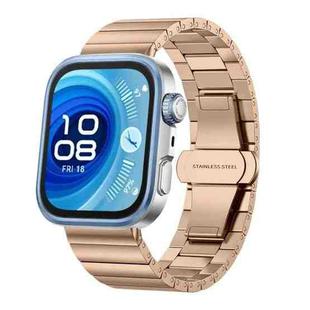 For Huawei Watch Fit 4 / 4 Pro / 3 Bamboo Stainless Steel Watch Band(Gold)