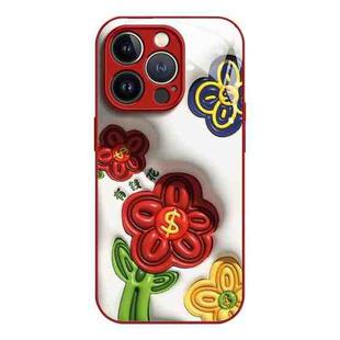 For iPhone 14 Pro Liquid Glass TPU Soft Edge Shockproof Phone Case(Have Money to Spend)