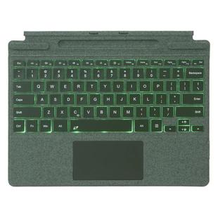 For MicroSoft Surface Pro 9 / 10 / 11 / 12 Single Color Backlight Tablet Bluetooth Keyboard with Touch Pad(Green)