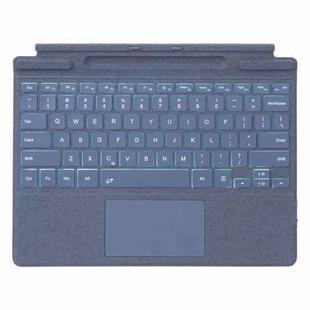 For MicroSoft Surface Pro 9 / 10 / 11 / 12 Single Color Backlight Tablet Bluetooth Keyboard with Touch Pad(Blue)