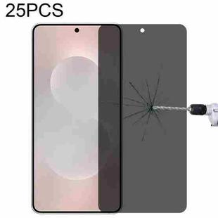 For Samsung Galaxy S25 Edge 5G 25pcs High Transparency Full Cover Anti-spy Tempered Glass Film, Support Fingerprint Unlocking