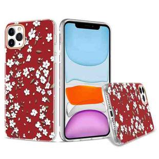 For iPhone 11 3D Cherry Blossom Painted TPU Protective Case(Red)