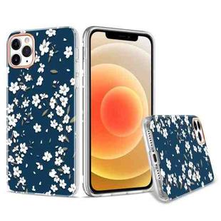 For iPhone 12 mini 3D Cherry Blossom Painted TPU Protective Case(Blue)