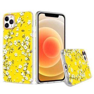 For iPhone 12 mini 3D Cherry Blossom Painted TPU Protective Case(Yellow)