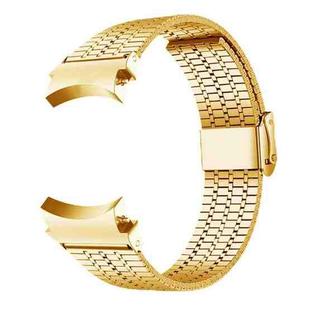 For Samsung Galaxy Watch 7 / 6 / 5 / 4 Seven Beads Buckle Stainless Steel Watch Band(Gold)