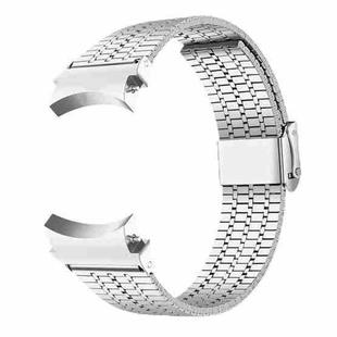 For Samsung Galaxy Watch 7 / 6 / 5 / 4 Seven Beads Buckle Stainless Steel Watch Band(Silver)