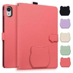 For iPad mini 2024 / mini 6 Cat Skin-feel Litchi Leather Smart Tablet Case(Watermelon Red)