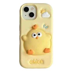 For iPhone 14 Pro Pressable Chick Silicone Phone Case(Yellow)