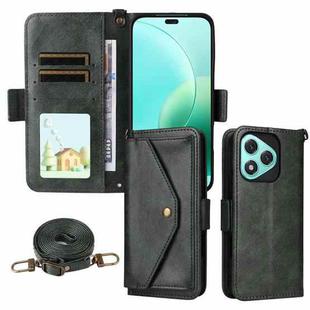 For Honor 400 Lite Global Multi-card Slots Crossbody Cowhide Leather Phone Case(Green)