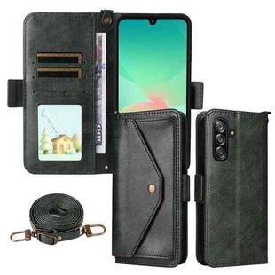 For Samsung Galaxy A16 5G / 4G / A26 5G Multi-card Slots Crossbody Cowhide Leather Phone Case(Green)