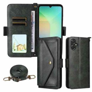 For Samsung Galaxy A07 4G Multi-card Slots Crossbody Cowhide Leather Phone Case(Green)
