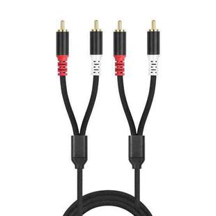 2 RCA Male to 2 RCA Male Audio Cable, Length:3m(Black)