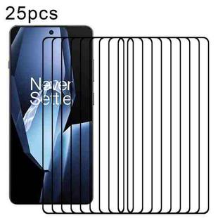 For OnePlus Ace 5 25pcs High Aluminum Full Screen Silk Printing Tempered Glass Film