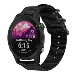 18mm xDfind Ring Buckle Nylon Canvas Watch Band(Black)