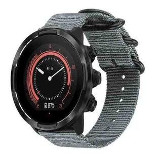24mm xDfind Ring Buckle Nylon Canvas Watch Band(Grey)