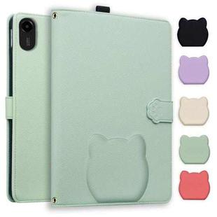 For Xiaomi Redmi Pad 2 Cat Skin-feel Litchi Leather Tablet Case(Green)