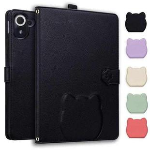 For Xiaomi Redmi K Pad Cat Skin-feel Litchi Leather Tablet Case(Black)