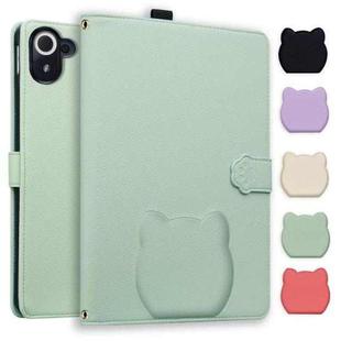 For Xiaomi Redmi K Pad Cat Skin-feel Litchi Leather Tablet Case(Green)