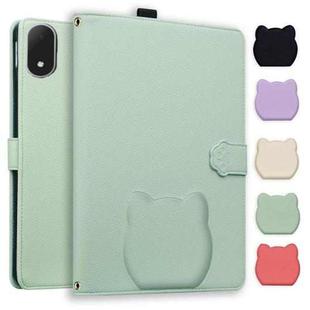 For OnePlus Pad 3 Global / OPPO Pad 4 Pro Cat Skin-feel Litchi Leather Tablet Case(Green)