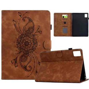 For Lenovo Xiaoxin Pad 11 2025 Mandala Embossed Smart Leather Tablet Case(Brown)