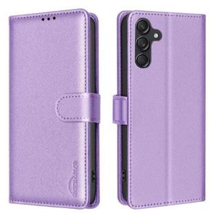For Samsung Galaxy S25 FE 5G Litchi Texture RFID Anti-theft Leather Phone Case(Purple)