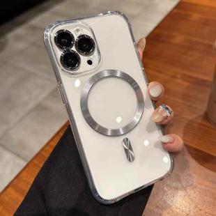 For iPhone 13 Pro Transparent Acrylic MagSafe Phone Case(Silver)
