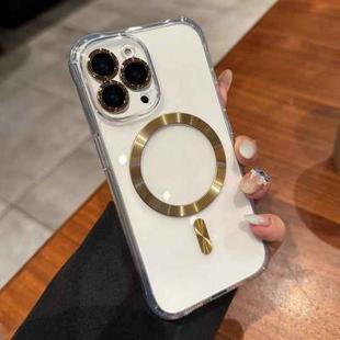 For iPhone 13 Pro Max Transparent Acrylic MagSafe Phone Case(Gold)