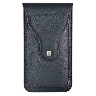 VIETAO Dual-Layer Pockets Crazy Horse Waist-Hanging Phone Bag(Black)