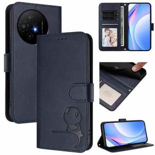 For TCL 50 XL / 50 XL NxtPaper 5G Litter Panda Embossing RFID Leather Phone Case with Lanyard(Blue)