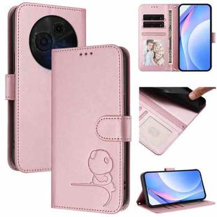 For TCL 60 NxtPaper Litter Panda Embossing RFID Leather Phone Case with Lanyard(Pink)