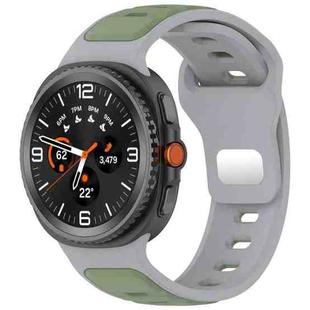 For Samsung Galaxy Watch8 / Wacth8 Classic xDfind Dual Color Silicone Watch Band(Grey Light Green)