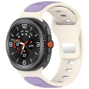For Samsung Galaxy Watch8 / Wacth8 Classic xDfind Dual Color Silicone Watch Band(Starlight Purple)