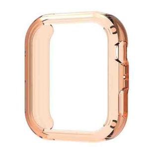 For Huawei Watch Fit 4 Half Coverage Hollow TPU Watch Protective Cover(Transparent Orange)