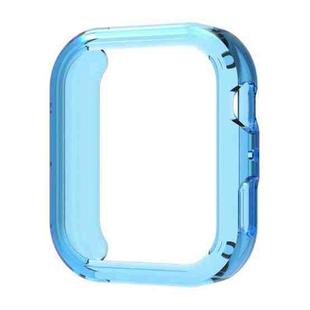 For Huawei Watch Fit 4 Half Coverage Hollow TPU Watch Protective Cover(Transparent Blue)