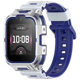 16mm Children Smart Watch Two Color Silicone Watch Band(Mecha Blue)