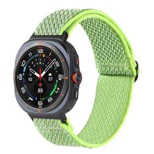 For Samsung Galaxy Watch8 / Watch8 Classic Wave Pattern Nylon Braided Watch Band(Yellow)