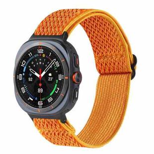 For Samsung Galaxy Watch8 / Watch8 Classic Wave Pattern Nylon Braided Watch Band(Orange)