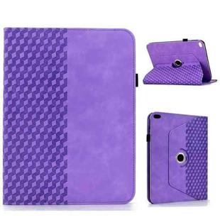 For iPad 9.7 2018 / 2017 / Air 2 / 1 Rotatable Rhombus Embossed Smart Leather Tablet Case(Purple)