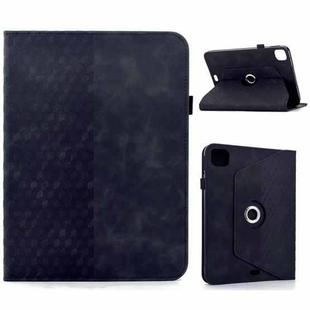 For iPad Air 11 2024 / 2025 Rotatable Rhombus Embossed Smart Leather Tablet Case(Black)